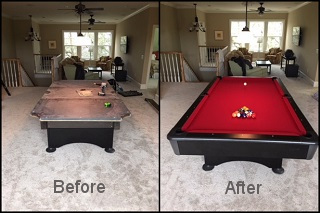 pool table recovering in fort smith content